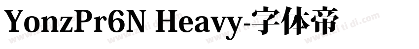 YonzPr6N Heavy字体转换